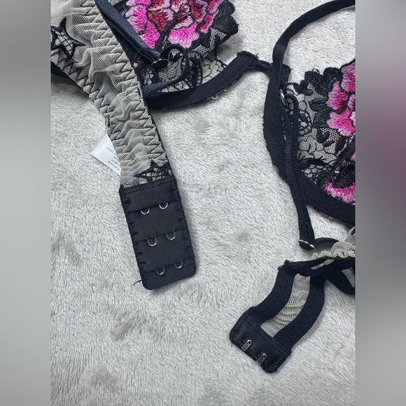 Fleur du Mal Pink and Black Lace Bra - Picture 11 of 15